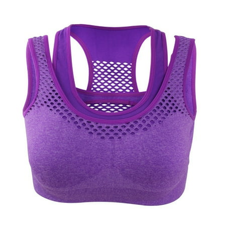 huanledash Sports Bra Gathered Breathable Wireless Padded Hollow Out Shock-proof High Elasticity Wide Shoulder Straps Sports Vest for Running
huanledash Sports Bra Gathered Breathable Wireless Padded Hollow Out Shock-proof High Elasticity Wide Shoulder Straps Sports Vest for Running