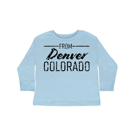 Inktastic From Denver Colorado in Black Distressed Text Gift Toddler Boy or Toddler Girl Long Sleeve T-Shirt
Inktastic From Denver Colorado in Black Distressed Text Gift Toddler Boy or Toddler Girl Long Sleeve T-Shirt