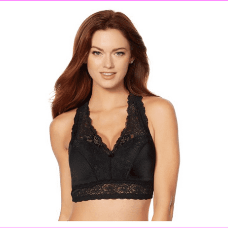 Rhonda Shear Lace Bra Removable Pads in Black XL (581094)