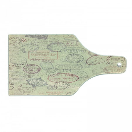 Vintage Cutting Board Retro Design Inspired Postage Illustration Beige Background Antique Stamps Decorative Tempered Glass Cutting and Serving Board Wine Bottle Shape Multicolor by Ambesonne
Vintage Cutting Board Retro Design Inspired Postage Illustration Beige Background Antique Stamps Decorative Tempered Glass Cutting and Serving Board Wine Bottle Shape Multicolor by Ambesonne