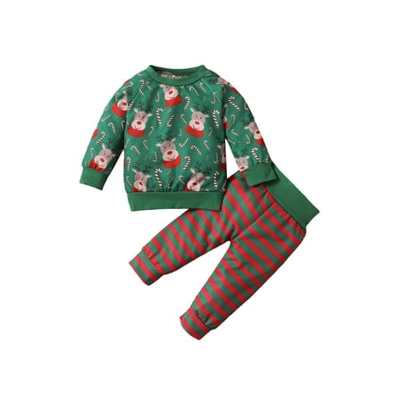 Izhansean Newborn Baby Boy Girl Christmas Outfits Long Sleeve Sweatshirt Tops Long Pants Clothes Green 6-9 Months
Izhansean Newborn Baby Boy Girl Christmas Outfits Long Sleeve Sweatshirt Tops Long Pants Clothes Green 6-9 Months