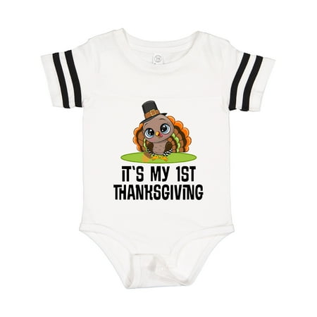 Inktastic First Thanksgiving Pilgrim Turkey Gift Baby Boy or Baby Girl Bodysuit