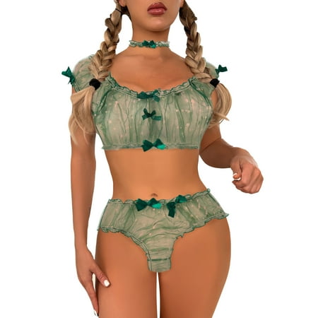 adviicd See Through Lingerie For Women Women s 2 Piece Satin Lingerie Set Colorblock Floral Lace Bra and Thongs Underwear Green XS
adviicd See Through Lingerie For Women Women s 2 Piece Satin Lingerie Set Colorblock Floral Lace Bra and Thongs Underwear Green XS