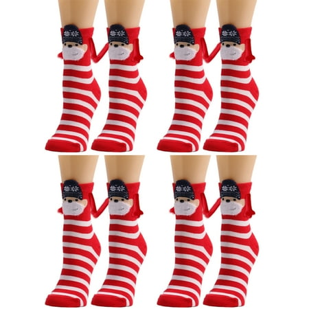 4Pairs Christmas Holding Hands Socks Magnetic Socks Couple Holding Hands Socks Silly Funny Gifts (39-42 #01)
4Pairs Christmas Holding Hands Socks Magnetic Socks Couple Holding Hands Socks Silly Funny Gifts (39-42 #01)