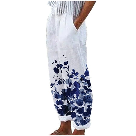 Dadaria Linen Pants for Women Plus Size Loose with Pocket Printing Trousers Long Pants Blue M Female
Dadaria Linen Pants for Women Plus Size Loose with Pocket Printing Trousers Long Pants Blue M Female