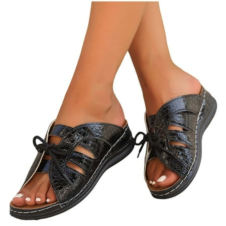 Pyhlmscde Womens Sandals Open Toe Slip On Flat Heel Slides Sandal Slope Heel Lace Up Beach Slippers Summer Casual Shoes
Pyhlmscde Womens Sandals Open Toe Slip On Flat Heel Slides Sandal Slope Heel Lace Up Beach Slippers Summer Casual Shoes