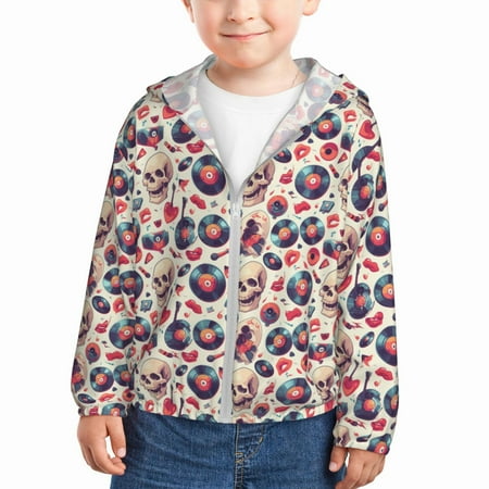 Ocsxa Skull Guitar record lips Print Kids Active Zipper Sun Protection Jacket Boys Girls Hooded Cooling Shirt-5 Years
Ocsxa Skull Guitar record lips Print Kids Active Zipper Sun Protection Jacket Boys Girls Hooded Cooling Shirt-5 Years