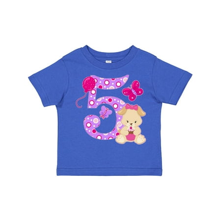 Inktastic Fifth Birthday with Cute Puppy and Butterflies Gift Toddler Boy or Toddler Girl T-Shirt
Inktastic Fifth Birthday with Cute Puppy and Butterflies Gift Toddler Boy or Toddler Girl T-Shirt