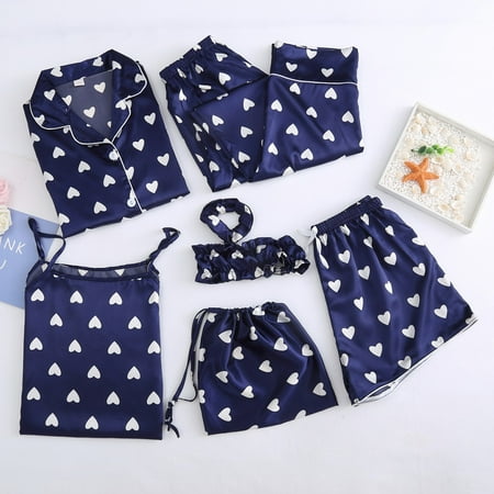 UDAXB Lingerie 7PC Silk Casual Women Lingerie Camisole Print Shorts Pant Pajamas Sleepwear Set
UDAXB Lingerie 7PC Silk Casual Women Lingerie Camisole Print Shorts Pant Pajamas Sleepwear Set