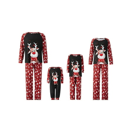 Listenwind Christmas Family Matching Pajamas Outfits Adult Kids Baby Elk Printed Tops with Plaid Pants Xmas Sleepwear Nightwear Set
Listenwind Christmas Family Matching Pajamas Outfits Adult Kids Baby Elk Printed Tops with Plaid Pants Xmas Sleepwear Nightwear Set