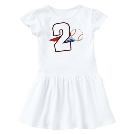 Inktastic Second Birthday Baseball Gift Toddler Girl Dress 
Inktastic Second Birthday Baseball Gift Toddler Girl Dress