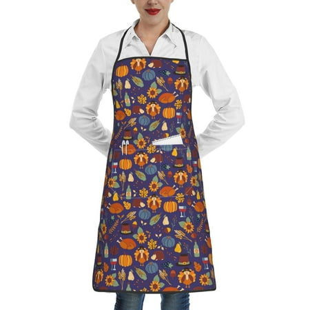 Rocae Thanksgiving Turkey 2 for Kitchen Aprons for Women Adjustable Cooking Kitchen Chef Apron for Men with Pockets
Rocae Thanksgiving Turkey 2 for Kitchen Aprons for Women Adjustable Cooking Kitchen Chef Apron for Men with Pockets