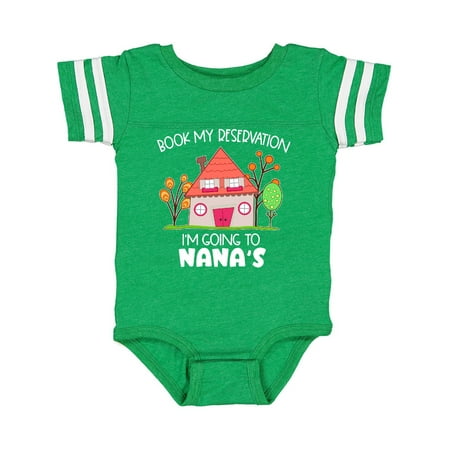 Inktastic Book my Reservation! I m Going To Nana s- House Gift Baby Boy or Baby Girl Bodysuit