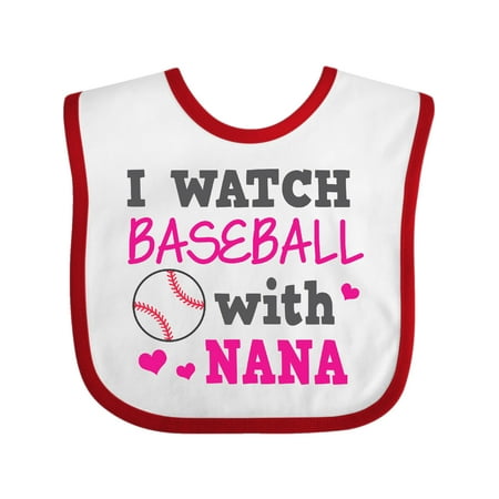 Inktastic I Watch Baseball with My Nana Gift Baby Boy or Baby Girl Bib