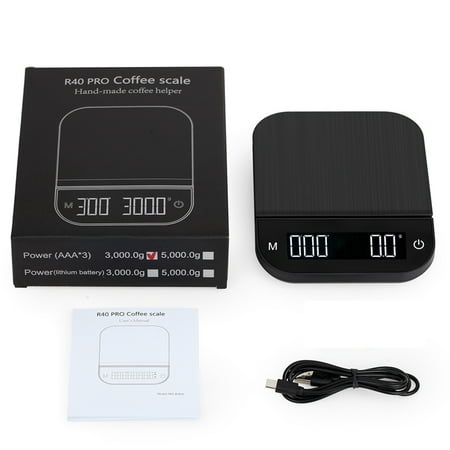 Smart Coffee Scale with Timer Kitchen Scales USB Charging Hand Coffee Electronic Scale Household Scales
Smart Coffee Scale with Timer Kitchen Scales USB Charging Hand Coffee Electronic Scale Household Scales