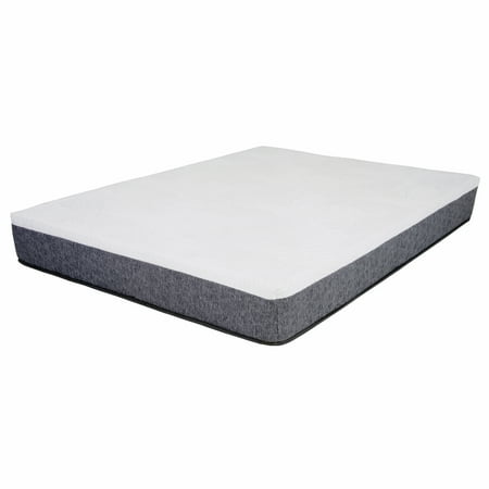 12 Full White & Gray Gel Memory Foam Mattress