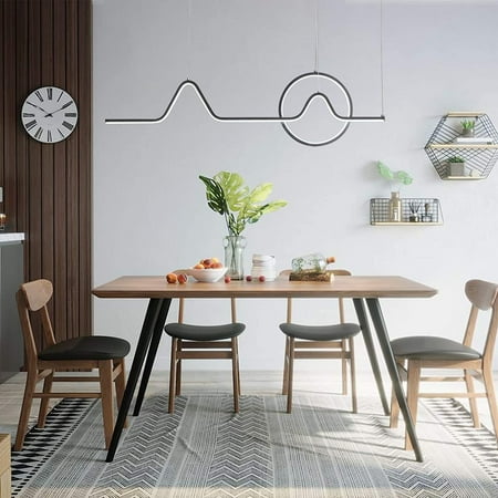 OUKANING Black Adjustable Linear Pendant Lighting Fixture Minimalist Wave Hanging Light
OUKANING Black Adjustable Linear Pendant Lighting Fixture Minimalist Wave Hanging Light