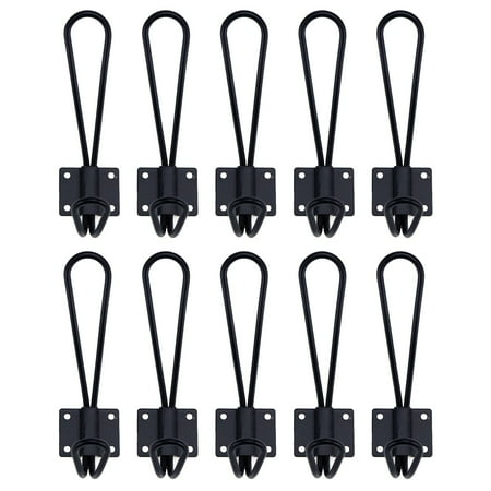 LC LICTOP 10Pcs Clothes Hooks Double Hooks Wall Mounted for Bathroom Closet Black with Mounting Screws
LC LICTOP 10Pcs Clothes Hooks Double Hooks Wall Mounted for Bathroom Closet Black with Mounting Screws