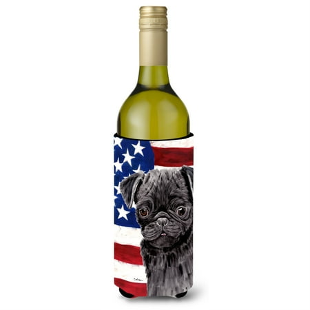 USA American Flag with Pug Wine Bottle Beverage Insulator Beverage Insulator Hugger SC9011LITERK
USA American Flag with Pug Wine Bottle Beverage Insulator Beverage Insulator Hugger SC9011LITERK