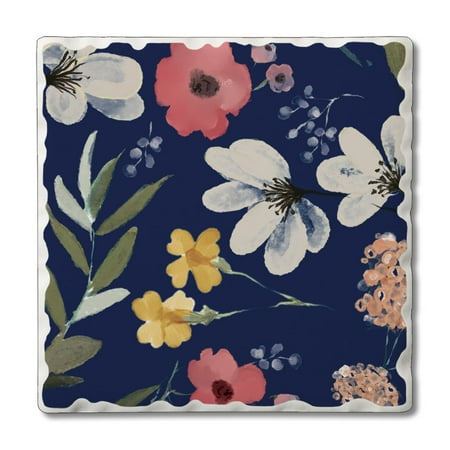 Thirstystone Blue Meadow Single Absorbent Tumbled Tile Coaster
