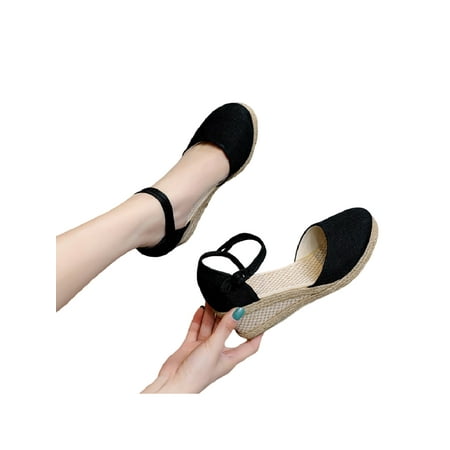 SIMANLAN Women Sandals Beach Espadrilles Ankle Strap Pumps Shoes Ladies Casual Mary Jane Heels Women s Summer Black 4
SIMANLAN Women Sandals Beach Espadrilles Ankle Strap Pumps Shoes Ladies Casual Mary Jane Heels Women s Summer Black 4