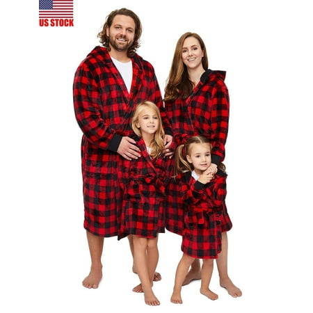 Sunisery Matching Family Christmas Pajamas Red Plaid Print Long Sleeve Nightgown for Men Women Kids
Sunisery Matching Family Christmas Pajamas Red Plaid Print Long Sleeve Nightgown for Men Women Kids