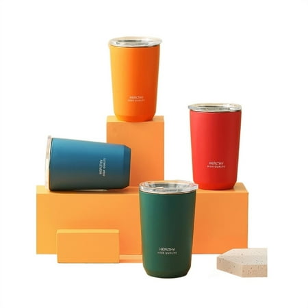 Mug 1pc Coffee Mug Leak-Proof Non-Slip Vacuum Travel Cup Double-wall Stainless Steel Water Bottle Water Cups
Mug 1pc Coffee Mug Leak-Proof Non-Slip Vacuum Travel Cup Double-wall Stainless Steel Water Bottle Water Cups