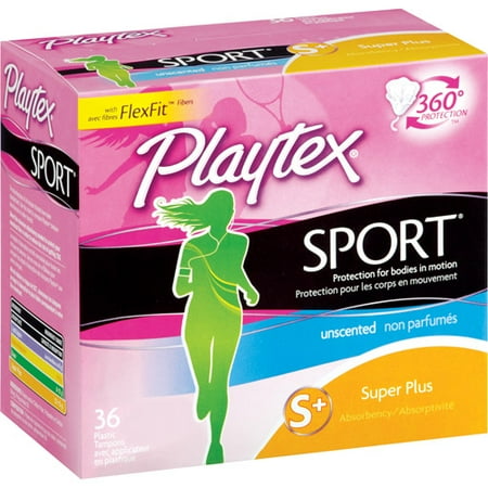 playtex super tampons plus sport 36ct unscented femcare