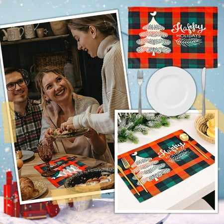 Christmas Decorations 2PC Merry Christmas Placemats Christmas Tree Snowflake Five-Pointed Star Non-Slip And Heat Resistant
Christmas Decorations 2PC Merry Christmas Placemats Christmas Tree Snowflake Five-Pointed Star Non-Slip And Heat Resistant