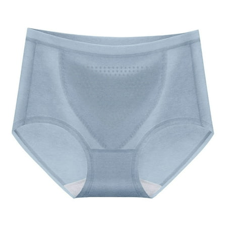 Rovga Women Underwear Female Solid Panties Blue Briefs Briefs 1 Pcs