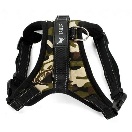 Dog Harness No Pull, Walking Pet Harness, Adjustable Reflective Breathable Oxford Soft Padded Easy Control Front Clip Vest Harness Outdoor for Large Dog