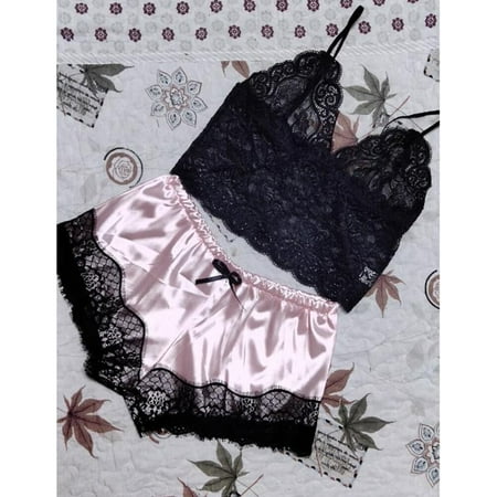 Buytra 2PCS/set Womens Lace Sleepwear Lingerie Tops Shorts Set Babydoll Pajamas Nightwear
Buytra 2PCS/set Womens Lace Sleepwear Lingerie Tops Shorts Set Babydoll Pajamas Nightwear