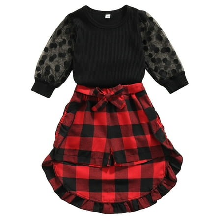 Canrulo 2PCS Infant Toddler Girl Mesh Yarn Long Sleeve Tops Plaid Short Pants Skirt Set Red Plaid 3-4 Years
Canrulo 2PCS Infant Toddler Girl Mesh Yarn Long Sleeve Tops Plaid Short Pants Skirt Set Red Plaid 3-4 Years