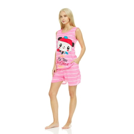 Lati Fashion Women Pajamas Shorts and Sleeveless Top 2-Piece Female Pajamas Set Pink XXL
Lati Fashion Women Pajamas Shorts and Sleeveless Top 2-Piece Female Pajamas Set Pink XXL