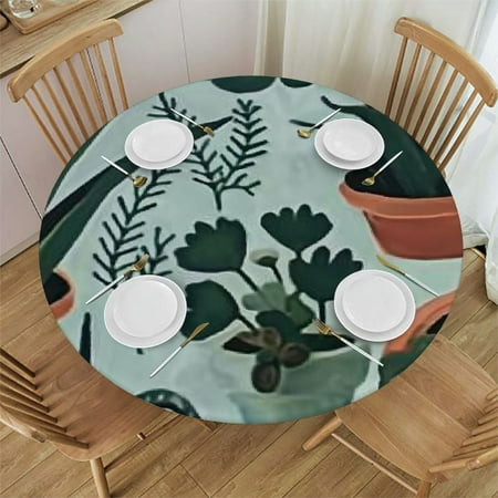Cute Leaves Round Fitted Tablecloth with Elastic Protector Table Kitchen Dinner Waterproof Oil-Proof Table Covers
Cute Leaves Round Fitted Tablecloth with Elastic Protector Table Kitchen Dinner Waterproof Oil-Proof Table Covers