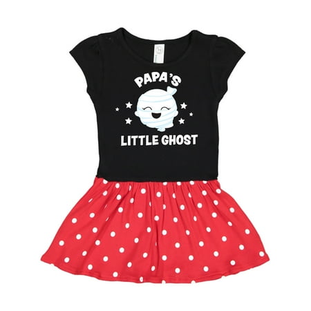 Inktastic Cute Papa s Little Ghost with Stars Gift Toddler Girl Dress