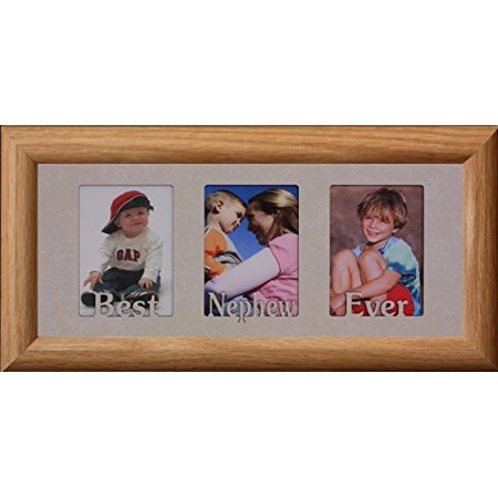 Best Nephew Ever ~ Triple 2"X3" Wallet Photo Picture Frame (Lightmedium)