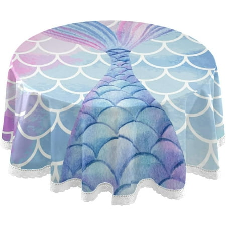 Hyjoy Mermaid Tail Fish Scale Round Tablecloth Table Cloth Cover Mat Washable Polyester Home Decorative for Dining Wedding Holiday Party 60 Inch
Hyjoy Mermaid Tail Fish Scale Round Tablecloth Table Cloth Cover Mat Washable Polyester Home Decorative for Dining Wedding Holiday Party 60 Inch
