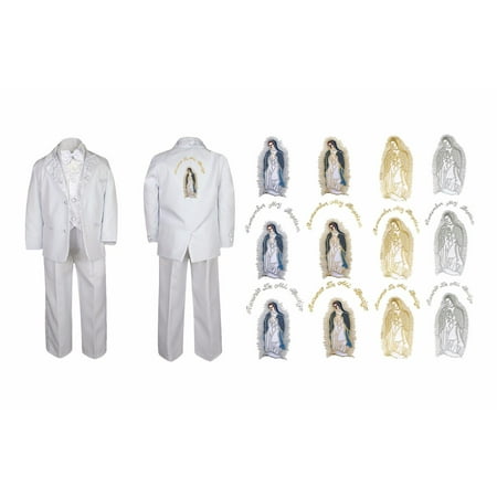 New Born Boy Christening Baptism White Suit Guadalupe Embroidery Back Sm-7
New Born Boy Christening Baptism White Suit Guadalupe Embroidery Back Sm-7