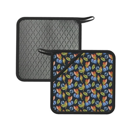 2PCS Pot Holders for Kitchen - Heat Resistant Silicone Pot Holders with Hanging Loop cute Blueberries Non Slip Oven Hot Pads Potholders for Decor Baking Cooking Kitchen
2PCS Pot Holders for Kitchen - Heat Resistant Silicone Pot Holders with Hanging Loop cute Blueberries Non Slip Oven Hot Pads Potholders for Decor Baking Cooking Kitchen