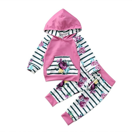 Toddler Baby Girls Suit Spring Autumn Stripe Patchwork Hooded Tops+Floral Long Pants
Toddler Baby Girls Suit Spring Autumn Stripe Patchwork Hooded Tops+Floral Long Pants