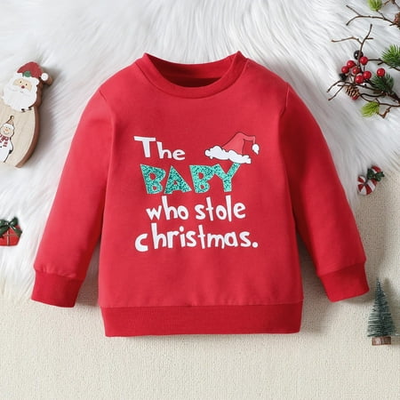 CHAOLEI Toddler Boys Girls Christmas Long Sleeve Letter Prints T Shirt Pullover Tops -Red 6-9 Months
CHAOLEI Toddler Boys Girls Christmas Long Sleeve Letter Prints T Shirt Pullover Tops -Red 6-9 Months