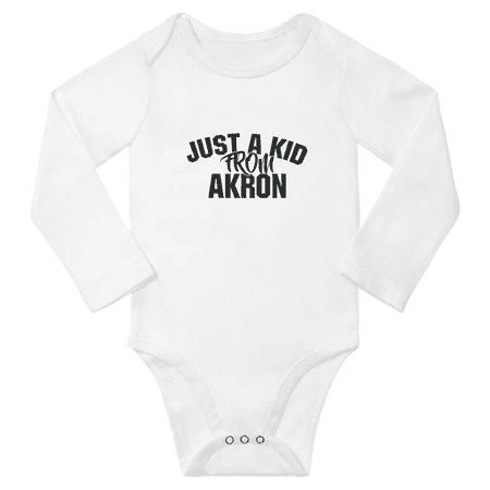Just A Kid from Akron Ohio Funny Baby Long Sleeve Rompers Boy Girl Unisex (White 6-12M)
Just A Kid from Akron Ohio Funny Baby Long Sleeve Rompers Boy Girl Unisex (White 6-12M)