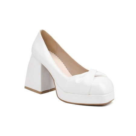 Rotosw Women High Heels Slip On Dress Pump Shoes Square Toe Pumps Comfort Knot Fashion Shoe Casual Lightweight Heeled Sandals White 5
Rotosw Women High Heels Slip On Dress Pump Shoes Square Toe Pumps Comfort Knot Fashion Shoe Casual Lightweight Heeled Sandals White 5