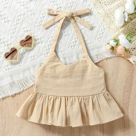 PEASKJP Graphic Tees Baby Girls Lightweigh Soft Toddler Baby Girl Ruffle Sleeve Cotton T Shirts Summer Tank Tops Tee Beige 6-12 Months
PEASKJP Graphic Tees Baby Girls Lightweigh Soft Toddler Baby Girl Ruffle Sleeve Cotton T Shirts Summer Tank Tops Tee Beige 6-12 Months