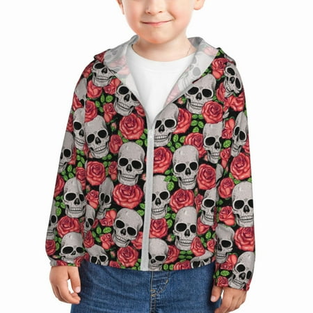 Lukts Skull and Roses Print Children s Long-Sleeved Sun Protection Clothing Hooded Sweatshirts for Boys and Girls Outdoor Sports-2 Years
Lukts Skull and Roses Print Children s Long-Sleeved Sun Protection Clothing Hooded Sweatshirts for Boys and Girls Outdoor Sports-2 Years