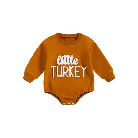 SANSIWU Baby Boy Girl Thanksgiving Sweatshirt Romper Letter Embroidery Long Sleeve Bubble Jumpsuit
SANSIWU Baby Boy Girl Thanksgiving Sweatshirt Romper Letter Embroidery Long Sleeve Bubble Jumpsuit