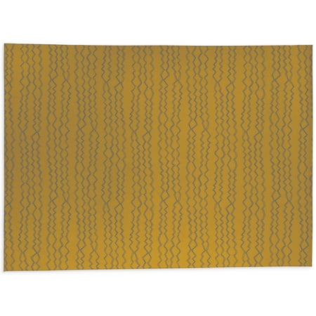 Berber Stripe Mustard Grey Kitchen Mat by Kavka Designs