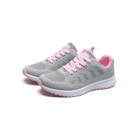 Woobling Ladies Trainers Lace Up Sneakers Casual Athletic Shoes Womens Walking Shoe Breathable Sport Slip Resistant Gray Pink 9
Woobling Ladies Trainers Lace Up Sneakers Casual Athletic Shoes Womens Walking Shoe Breathable Sport Slip Resistant Gray Pink 9