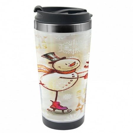 Christmas Travel Mug Skating Happy Snowman Steel Thermal Cup 16 oz by Ambesonne
Christmas Travel Mug Skating Happy Snowman Steel Thermal Cup 16 oz by Ambesonne